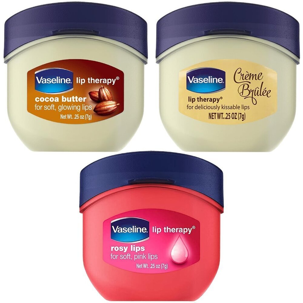Lip Therapy Variety 3-Pack Crme Brle, Rosy Lips, Cocoa Butter Mini Lip Balm